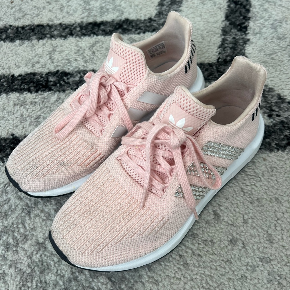 Adidas Women's Light Pink Knit Sneakers